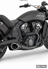 ECHAPPEMENT -  FREEDOM PERFORMANCE - INDIAN SCOUT 14UP - SHORTY 2 EN  1 - COMBAT - NOIR / EMBOUT SCULPTE - IND00082