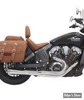 ECHAPPEMENT - INDIAN SCOUT 15UP - BASSANI - ROAD RAGE II 2 en 1 MEGAPHONE - SHORT / COURT - CHROME - 8S12J