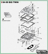  ECLATE D - PIECE N° 00 - ECLATE PIECES CULBUTEURS - BIGTWIN 1340 84/99