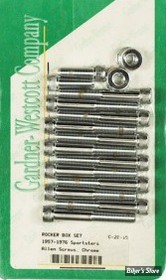 ECLATE F - PIECE N° 12 - KIT VISSERIE DE CULBUTEURS XL 77/85 - OEM 4710 / 4014W / 6316HW / 341 - ALLEN - CHROME