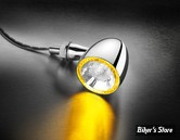 CLIGNOTANT A LEDS -   KELLERMANN - BULLET PL 1000 - 2 FONCTIONS - FINITION : CHROME / LED JAUNE - 181.100 - LA  PIECE