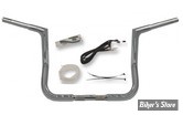 KIT DE MONTAGE EZ INSTALL GUIDON / CABLAGE - FAT BAGGERS INC - FLAT TOP 32MM / 1"1/4 - FLHT/C/CU/K/CUTG 2014/2020 - HAUTEUR : 30.50 CM - CHROME