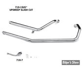 ECHAPPEMENT PAUGHCO - SPORTSTER 86/03 - UPSWEEP EXHAUST SYSTEM - SLASH CUT DRAG PIPE - CHROME - 719-1SUS