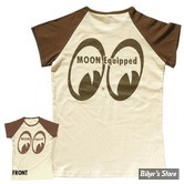 TEE-SHIRT - MOON - MOON EQUIPPED - RAGLAN - COULEUR : NATUREL/MARRON - TAILLE M