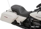 SELLE DRAG SPECIALTIES - Large Touring Seat - TOURING 09/24 - DOUBLE DIAMOND STITCH - NOIR - SOLAR REFLECTIVE - 0801-1111