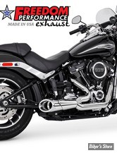 - ECHAPPEMENT - FREEDOM PERFORMANCE - SOFTAIL M8 - COMBAT 2 EN 1 - CHROME  / EMBOUTS CHROME - HD00813