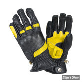 GANTS - BY CITY - RETRO - NOIR / JAUNE - TAILLE XS