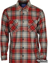 CHEMISE MANCHES LONGUES - PENDLETON - BOARD - COUPE LONGUE - COULEUR : ROUGE/NOIR/OMBRE - TAILLE XXL - NEUF - NI REPRIS - NI ÉCHANGÉ -