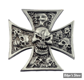 EMBLEME ADHESIF - MCS - MALTESE CROSS W/SKULL