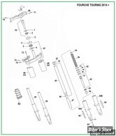  ECLATE N - PIECE N° 00 - ECLATE DES PIECES DE FOURCHE - TOURING 2014UP