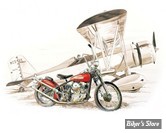 POSTER - AFFICHE - CLASSIC SCENERIES - BIKE AND AIRPLANE - DIMENSION : 15.74" X 11.81" (40 CM X 30 CM)