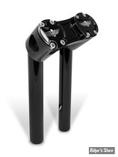 RISERS - HEINZ BIKES - CLUBSTYLE - POUR GUIDON DE 1" - PULLBACK - HAUTEUR : 25.50 cm / 10" - CORPS : NOIR / PONTET : NOIR - HB-RPB1-10-BB