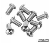 VIS TETE BOMBEE 1/4-28 X 12.70MM / 1/2" - ALLEN - CHROME - LE PAQUET DE 10 PIECES