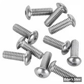 VIS TETE BOMBEE 8-32 X 12.70MM / 1/2" - ALLEN - CHROME - LE PAQUET DE 10 PIECES