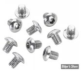 VIS TETE BOMBEE 10-32 X  6.35MM / 1/4" - ALLEN - CHROME - LE PAQUET DE 10 PIECES