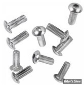 VIS TETE BOMBEE 10-32 X 12.70MM / 1/2" - ALLEN - CHROME - LE PAQUET DE 10 PIECES