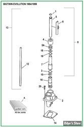  ECLATE H - PIECE N° 00 - ECLATE PIECES TIGES CULBUTEURS - BIGTWIN EVOLUTION 84/99