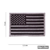 ECUSSON/PATCH VELCRO - FOSTEX - PATCH FLAG USA SILVER - TAILLE : 5 X 7.7 CM