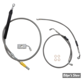 + 12" / +14" - KIT CABLES ET DURITES DE FREIN DE GUIDON RALLONGES - SOFTAIL MILWAUKEE EIGHT 18UP - STANDARD - ACIER INOX - LA-8155KT-13