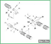  ECLATE J - PIECE N° 00 - ECLATE DES PIECES DE SUPPORTS ET REPOSES PIEDS - SPORTSTER 1991/2003