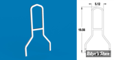 MONTANT DE SISSY BAR - LARGEUR : 11" / 27,95 CM - KHROME WERKS - LOWBOY - Largeur 11" - CHROME