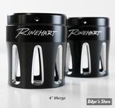 4" - EMBOUT D'ÉCHAPPEMENT - RINEHART RACING - MOTO SERIE -  MERGE END CAP - NOIR - 900-0120 - LA PAIRE