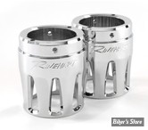 4" - EMBOUT D'ÉCHAPPEMENT - RINEHART RACING - MOTO SERIE -  MERGE END CAP - CHROME - 900-0121 - LA PAIRE