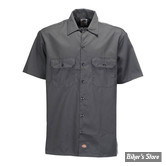 CHEMISE - DICKIES - 1574 - SHORT SLEEVE WORK SHIRT - COULEUR : CHARCOAL GREY / ANTHRACITE - TAILLE S