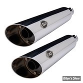 SILENCIEUX S&S - SLASH CUT SLIP-ONS MUFFLERS - SOFTAIL FLFB / FLSL / FXBB / FXBR / FXLR 18/20 - EC EURO 4 - CHROME - 550-0822