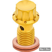 ECLATE L - PIECE N° 16A - BANJO 12MM / 1.50 - OEM 41737-04 -  ARLEN NESS - BOLT BANJO - TITANIUM - FINITION : GOLD - 300-835