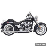 ECHAPPEMENT BASSANI - SOFTAIL 07/17 - 2" 1/4 - FISHTAIL - LONGUEUR : 33" - AVEC CHICANES - CHROME