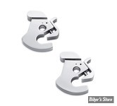 X - ENSEMBLE DE LOQUETS - pour Plaques Latérales, Sissy Bar, Porte Paquet amovibles - OEM 12600036 - CHROME
