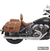 ECHAPPEMENT - INDIAN SCOUT 15UP - BASSANI - ROAD RAGE II 2 en 1 MEGAPHONE - LONG - CHROME - 8S11J