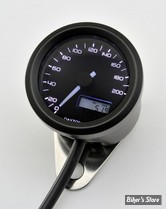 -  VELONA Ø 48MM - MINI COMPTEUR ELECTRONIQUE VELONA / DAYTONA 48MM - GRADUATION : 260  KM/H - FOND NOIR - CORPS NOIR - RÉTRO-ÉCLAIRAGE - 87389