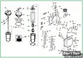  ECLATE A - PIECE n° 00 - ECLATE DES PIECES DE RESERVOIR D'HUILE - SPORTSTER 1954/1978