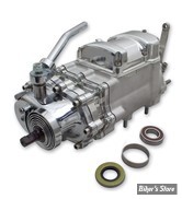 BOITE DE VITESSES - 6 EN 4 - BAKER DRIVETRAIN - BIGTWIN 70/84 - AVEC KICK - 23 DENTS - FINTION ALU NATUREL