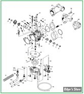  PIECE  N° 00 - CARBURATEUR S&S SUPER E / G : Eclate du carburateur S&S Super E et G