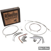 +18" - KIT CABLES ET FAISCEAU DE GUIDON RALLONGES - TOURING FLHR/C/I 97/01 - +18" - INOX - B30-1078