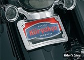 SUPPORT DE PLAQUE - KURYAKYN - TOURING / DYNA FLD - CURVED - CHROME - 3163