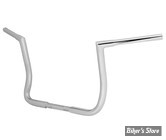 GUIDON 32MM SUR RISERS 25.40MM / GUIDON APEHANGER - HAUTEUR : 30.40CM / 12" - LA CHOPPERS - Twin Peaks Handlebar - TOURING FLHT/FLHX 96/23 - CHROME - LA-7361-12W