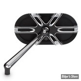 RÉTROVISEUR ARLEN NESS - Deep Cut Caged Series Forged Billet Mirror - NOIR - COTE GAUCHE - 13-164