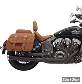 ECHAPPEMENT - INDIAN SCOUT 15UP - BASSANI - ROAD RAGE II 2 en 1 MEGAPHONE - LONG - NOIR - 8S11JB