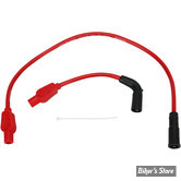 FILS DE BOUGIES - SPORTSTER 07UP / TOURING 99/06 - TAYLOR / SUMAX - 8MM PRO SPARK PLUG WIRE KIT - ROUGE