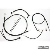 + 12" / +14" - KIT CABLES ET DURITE DE FREIN DE GUIDON RALLONGES - SOFTAIL FLS / FLST 16/17 ABS  - MAGNUM XR DOT - NOIR / NOIR - 486791