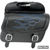 SACOCHES CAVALIERE - SADDLEMEN - HIGHWAYMAN TATTOO SADDLEBAGS - TAILLE : MEDIUM - COULEUR FLAMMES : BLEU