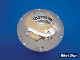 ECLATE I - PIECE N° 07 - Couvercle d embrayage - SPORTSTER 04UP - LIVE TO RIDE - chrome et dore