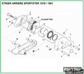  ECLATE G - PIECE N° 00 - ECLATE DES PIECES D'ETRIER DE FREIN ARRIERE SPORTSTER 1979 / 1981