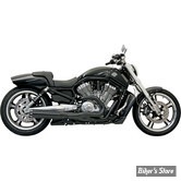 ECHAPPEMENT BASSANI - ROAD RAGE II B1 POWER SYSTEM 2EN1 - V-ROD 07UP - NOIR CERAMIQUE / EMBOUT BILLET NOIR / PARES CHALEUR CHROME