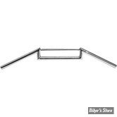 GUIDON PAUGHCO - MINI Z-BAR AVEC CROSS BAR - HAUTEUR : 5" - AVEC EMPREINTES 82UP - CHROME