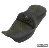 - SELLE SADDLEMEN - ROADSOFA™ DS SEAT - TOURING 08UP - NOIR / COUTURES : OR - 808-07B-20807